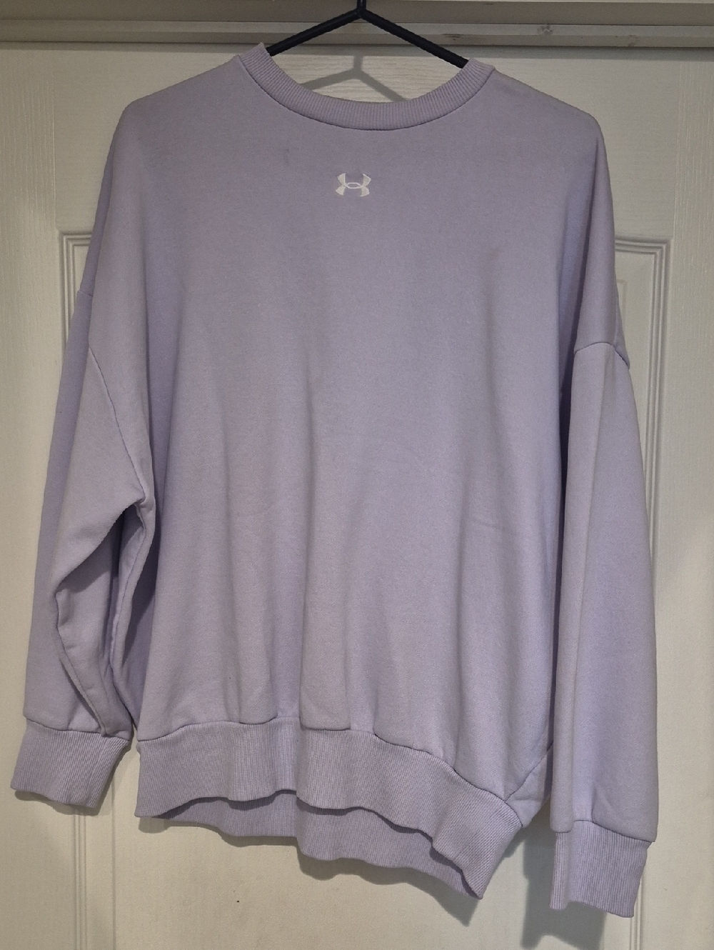 Under Armour Lavender Crew Sweatshirt with White Logo